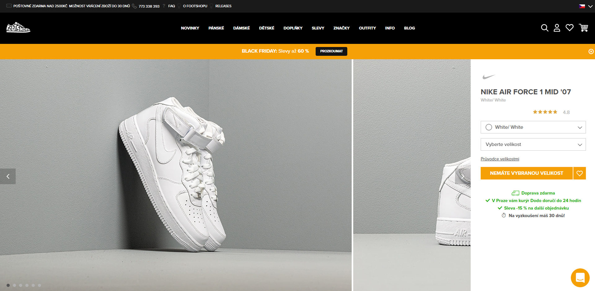 ecommerce website product page after redesign