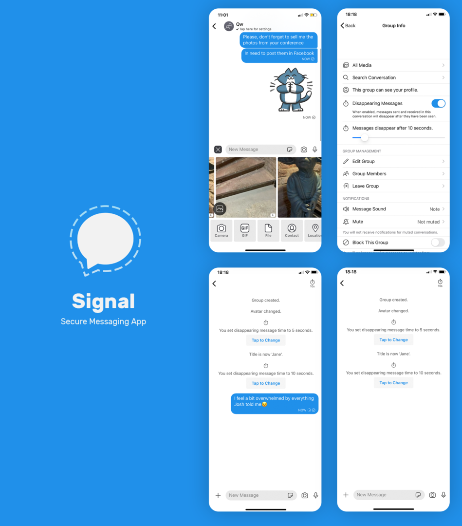 Signal secure chat software